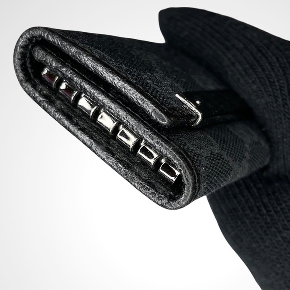 Gucci Black GG Canvas Leather 6 Key Case - Picture 6 of 7